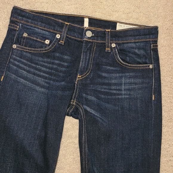 Rag & Bone The Dre Slim Fit Dark Blue Jeans 25 x 29 - Picture 2 of 7